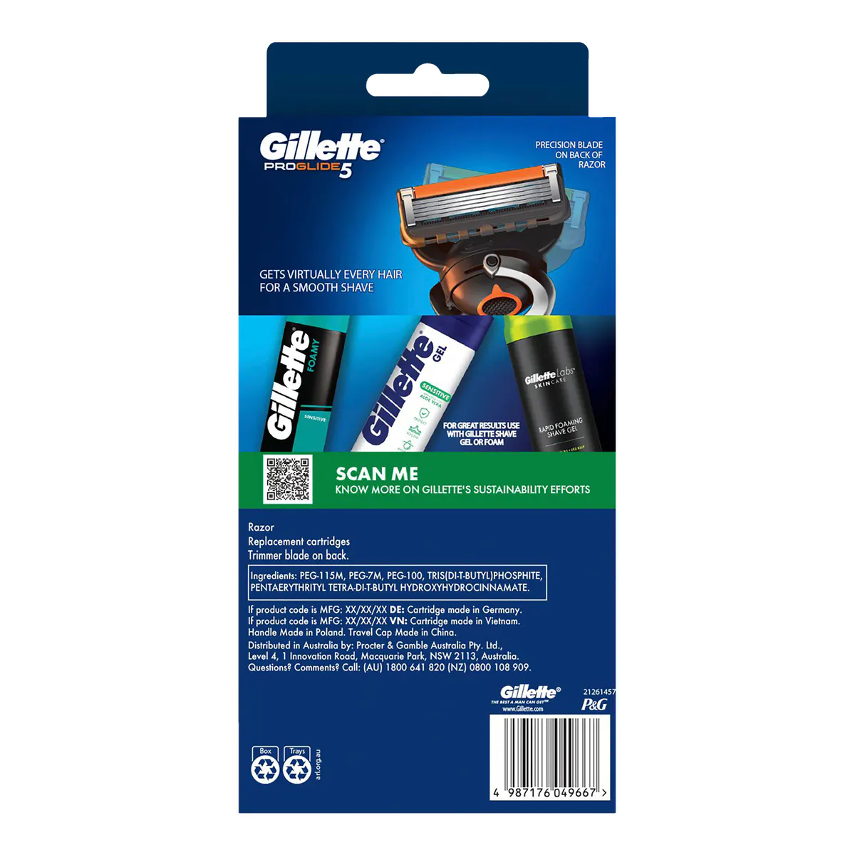 Gillette ProGlide FlexBall Handle + 4 Blade Refills, view 2