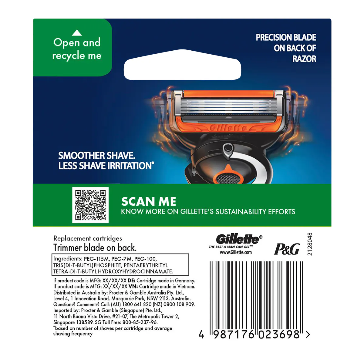 Gillette ProGlide FlexBall Razor Blades Refills 4pk, view 2