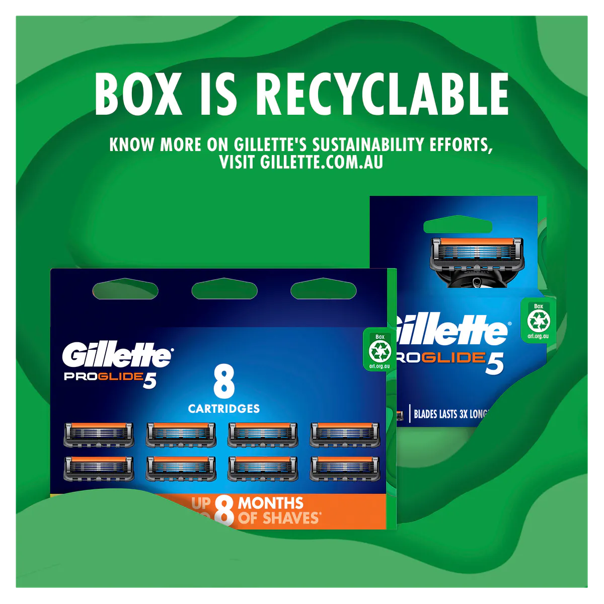 Gillette ProGlide FlexBall Razor Blades Refills 4pk, view 8