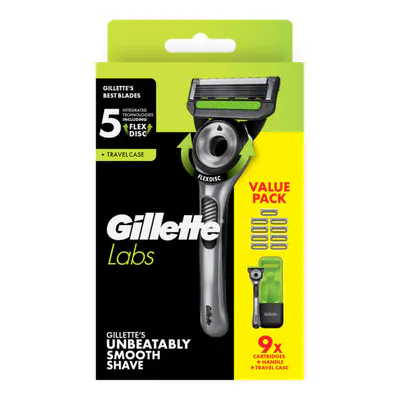GilletteLabs Razor Handle + 9 Blade Refills