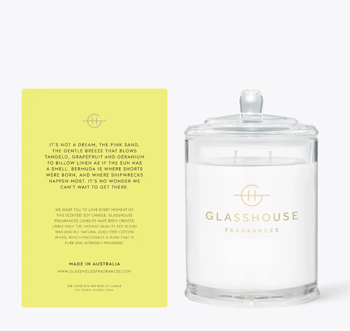 Glasshouse Fragrances SUNKISSED IN BERMUDA Candle 380g, view 3