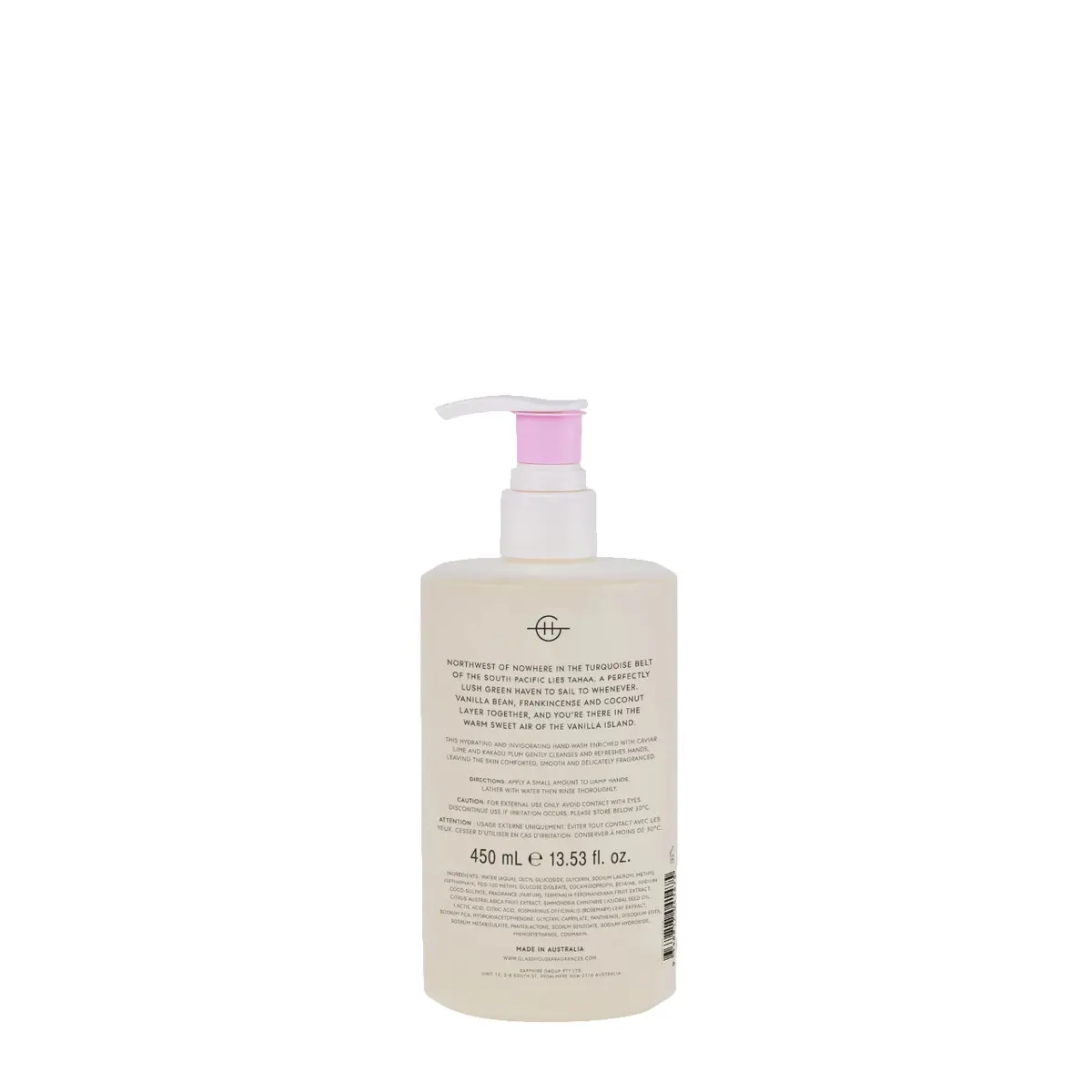 Glasshouse Fragrances A TAHAA AFFAIR Hand Wash 450ml, view 3