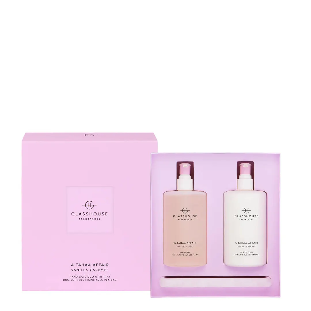 Glasshouse Fragrances A TAHAA AFFAIR Hand Wash, Hand Lotion & Tray 450ml
