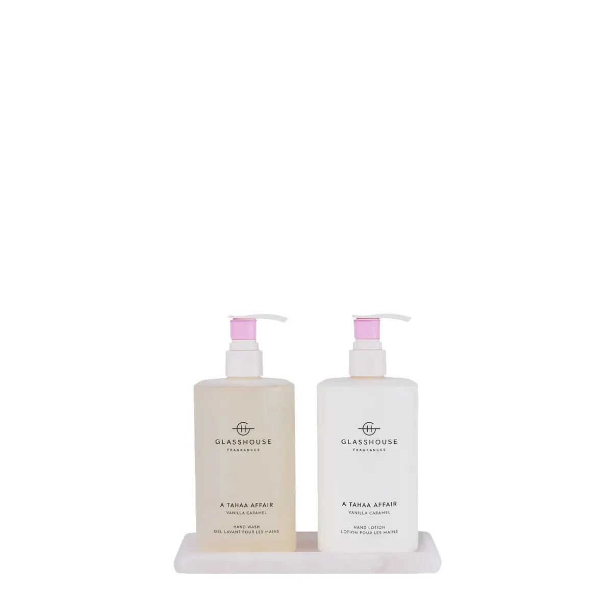 Glasshouse Fragrances A TAHAA AFFAIR Hand Wash, Hand Lotion & Tray 450ml, view 2