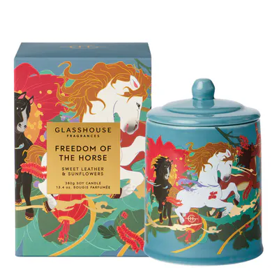 Glasshouse Fragrances FREEDOM OF THE HORSE Candle 380g