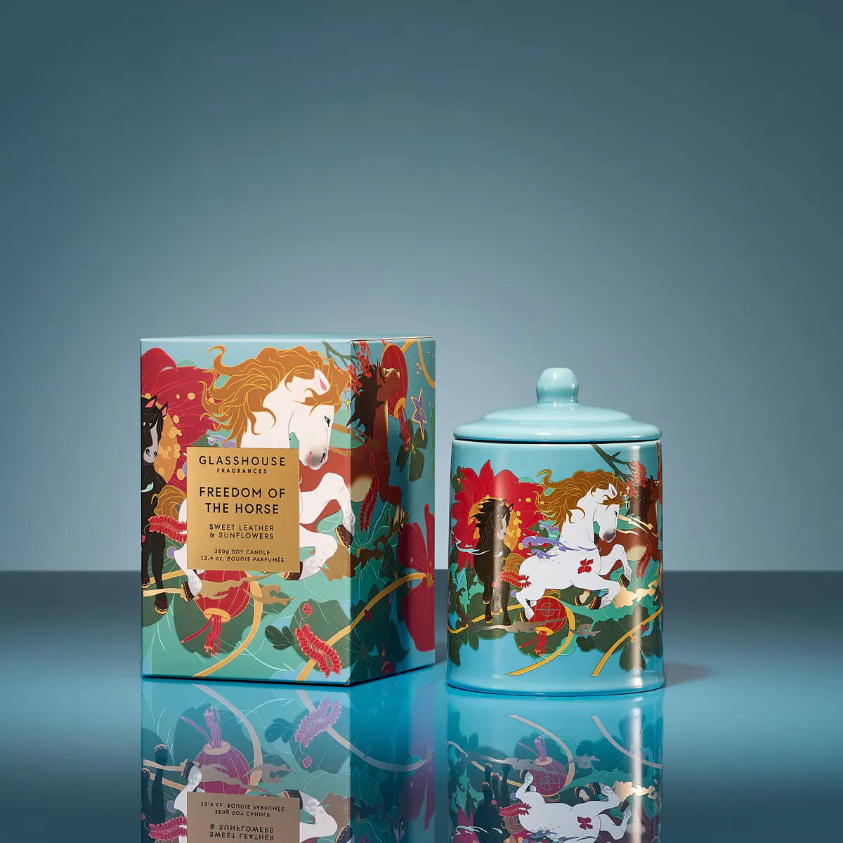 Glasshouse Fragrances FREEDOM OF THE HORSE Candle 380g, view 2