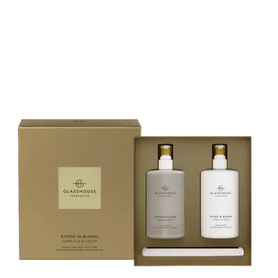 Glasshouse Fragrances KYOTO IN BLOOM Hand Wash, Hand Lotion & Tray 450ml