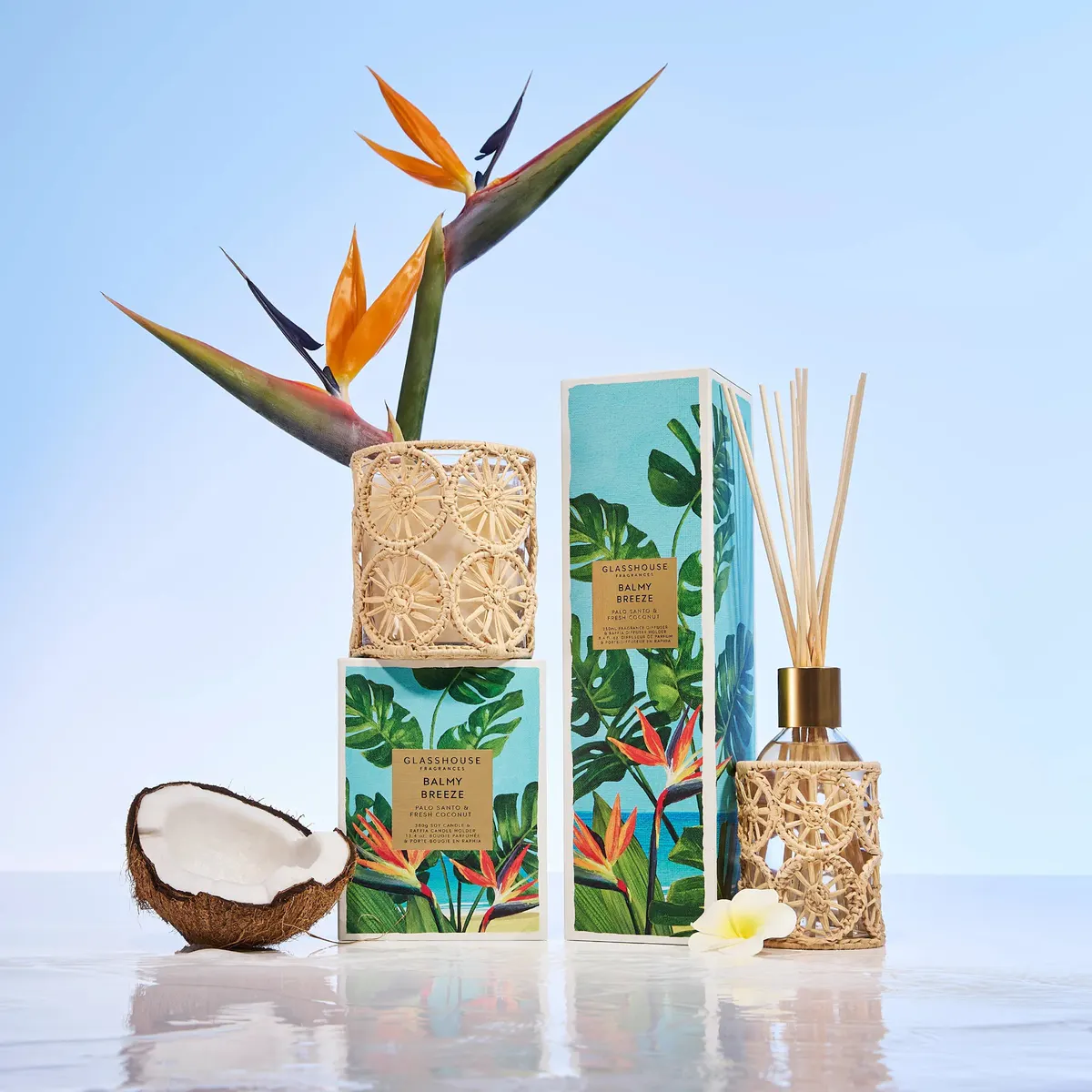 Glasshouse Fragrances PARADISE SCREENSAVER Balmy Breeze Diffuser 250ml, view 2