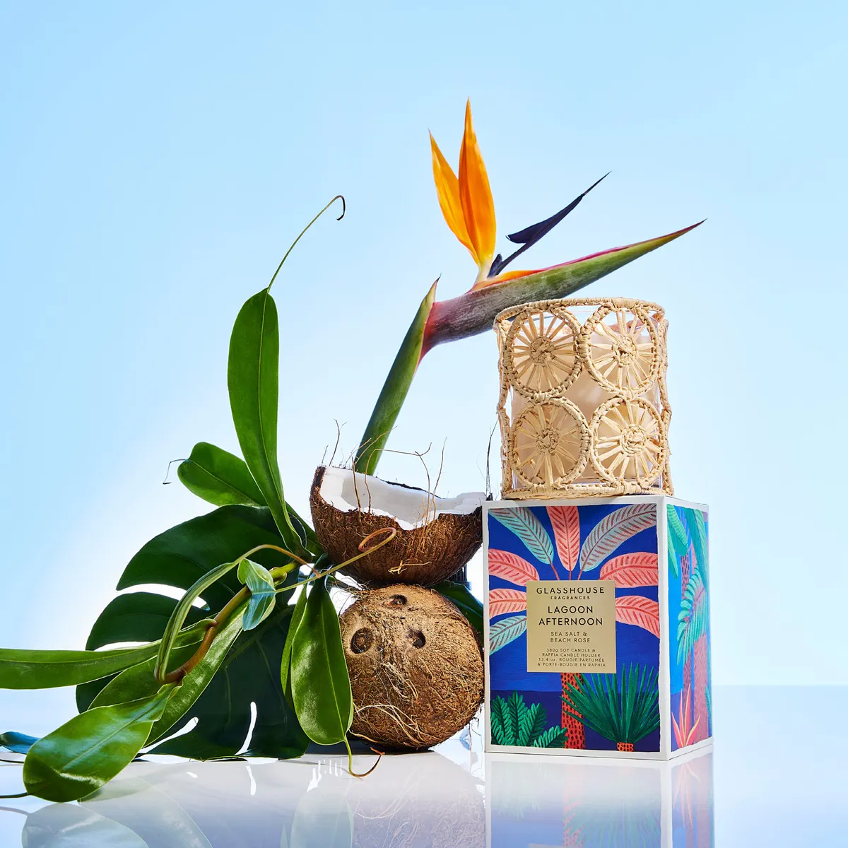 Glasshouse Fragrances PARADISE SCREENSAVER Lagoon Afternoon Candle 380g, view 2