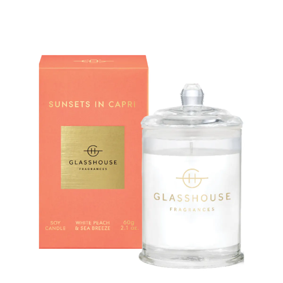 Glasshouse Fragrances SUNSETS IN CAPRI Candle 60g