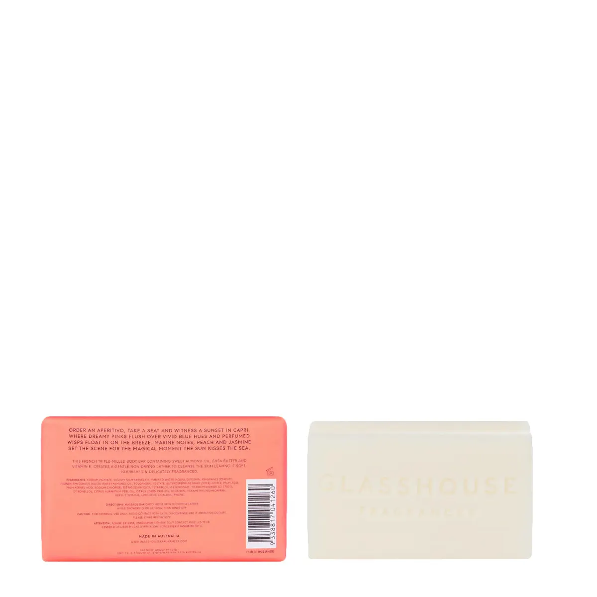 Glasshouse Fragrances SUNSETS IN CAPRI Body Bar 180ml, view 4