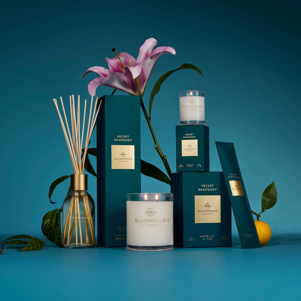 Glasshouse Fragrances VELVET RHAPSODY Candle 60g, view 2