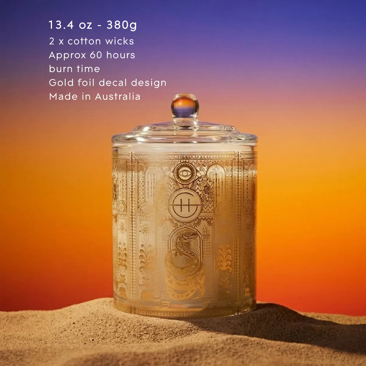 Glasshouse Fragrances WINTER Dusk At The Casbah Candle 380g, view 2