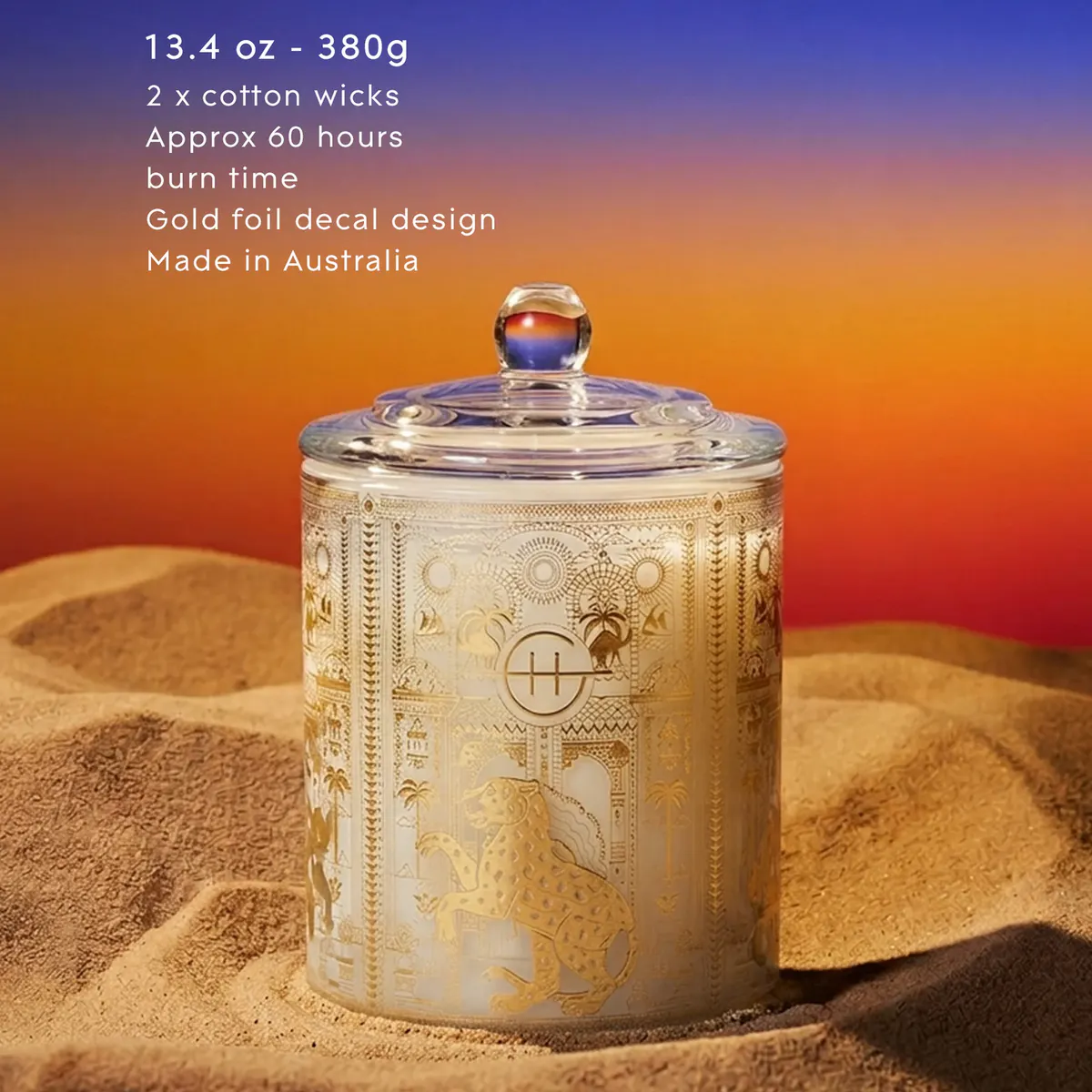 Glasshouse Fragrances WINTER Oasis Mirage Candle 380g, view 2