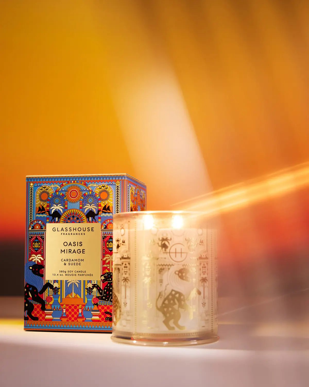 Glasshouse Fragrances WINTER Oasis Mirage Candle 380g, view 3