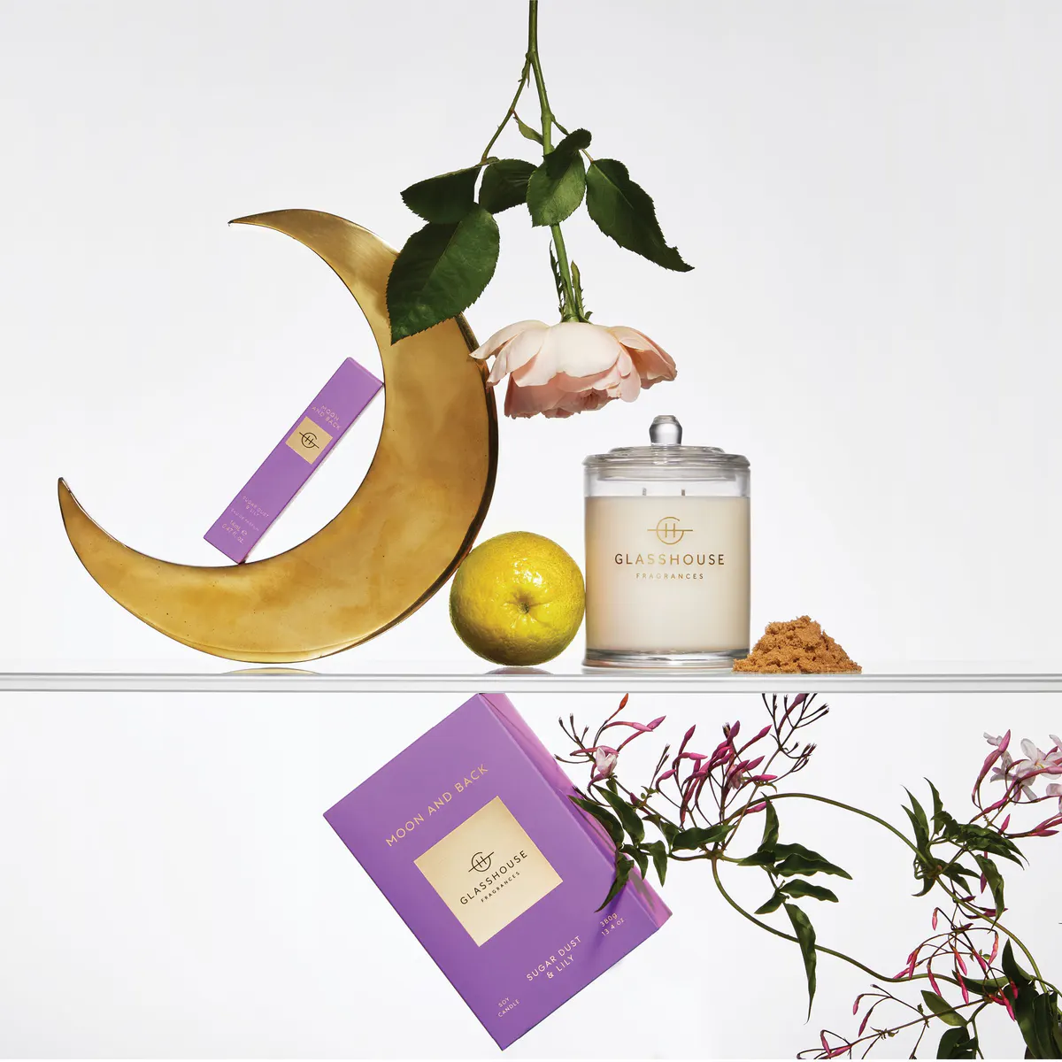 Glasshouse Fragrances Frangrances MOON AND BACK Candle 380g, view 2
