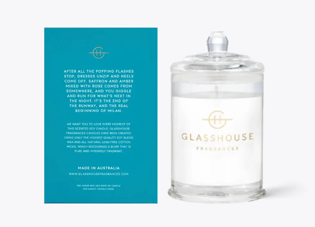 Glasshouse Fragrances MIDNIGHT IN MILAN Candle 60g, view 2