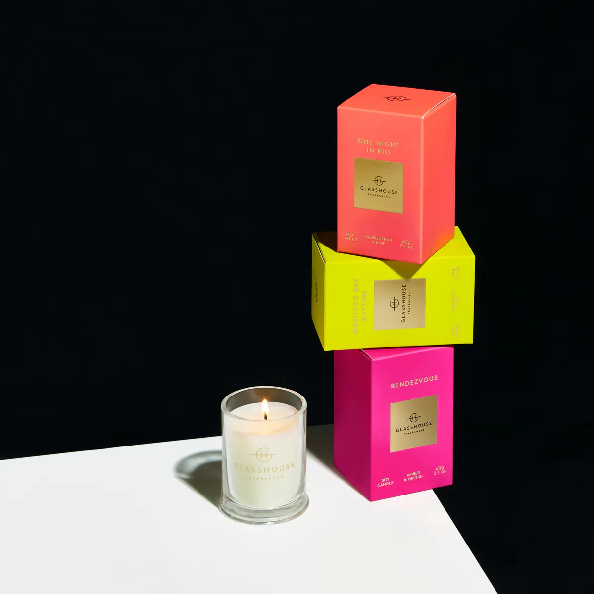 Glasshouse Fragrances MONTEGO BAY RHYTHM Candle 60g, view 3