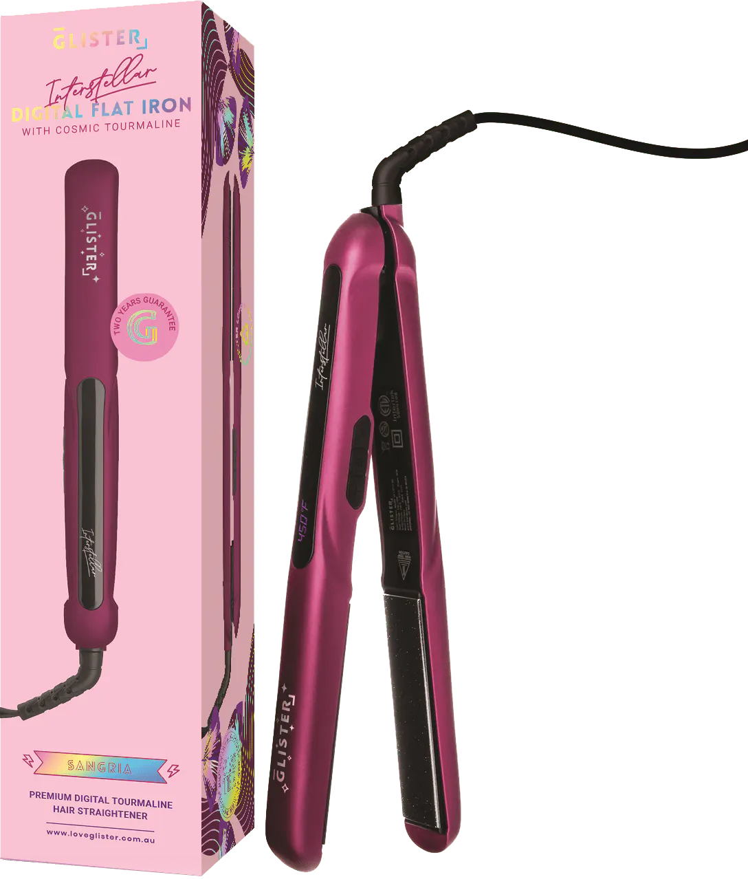 Glister Digital Flat Iron Sangria 32mm, view 3