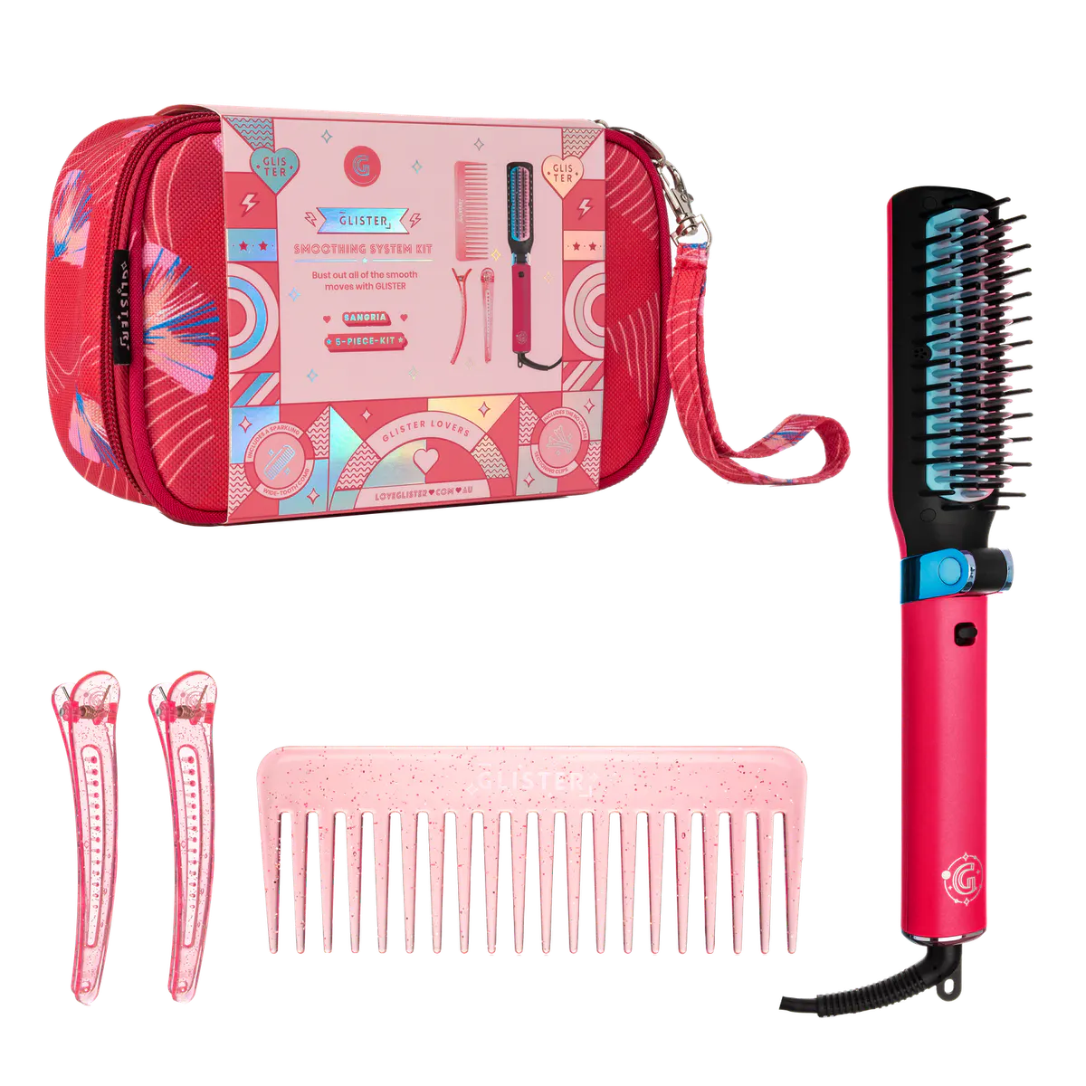 Glister Hot Smoothing Brush Sangria, view 3