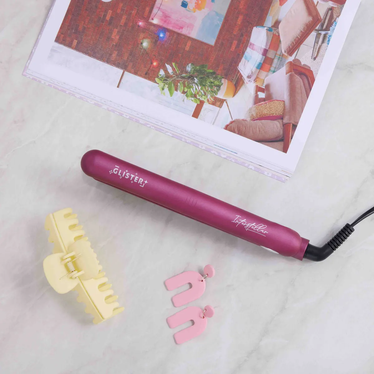 Glister Midi-Hybrid Sangria Flat Iron 22mm, view 3