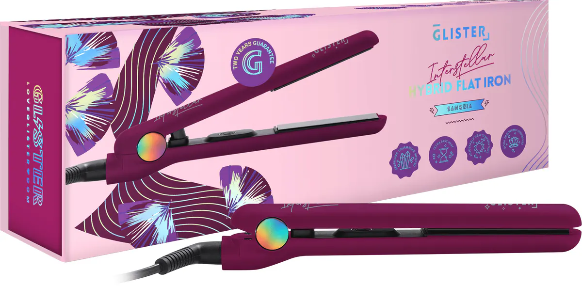 Glister Midi-Hybrid Sangria Flat Iron 22mm, view 4