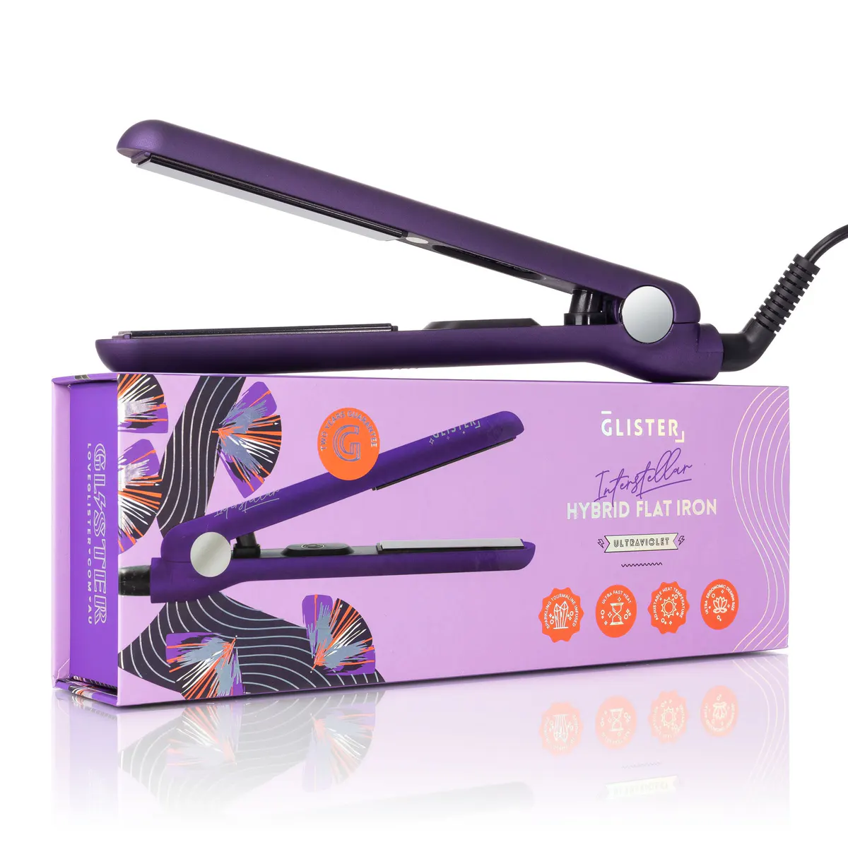Glister Midi- Hybrid Ultra Violet Flat Iron 22mm, view 2