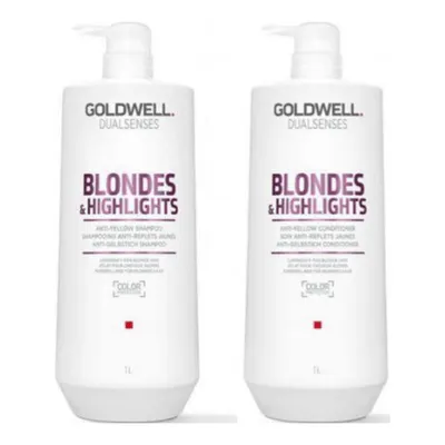 Goldwell Dualsenses Blondes and Highlights 1 Litre Shampoo and Conditioner Bundle
