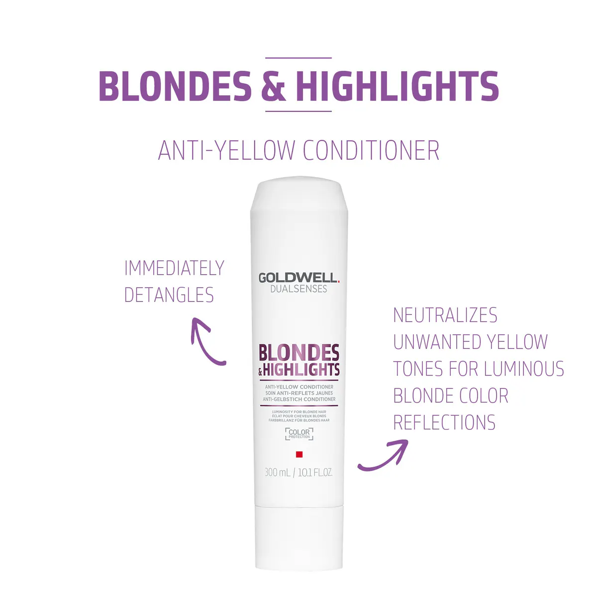 Goldwell Dualsenses Blondes & Highlights Anti-Yellow Conditioner 300ml, view 3