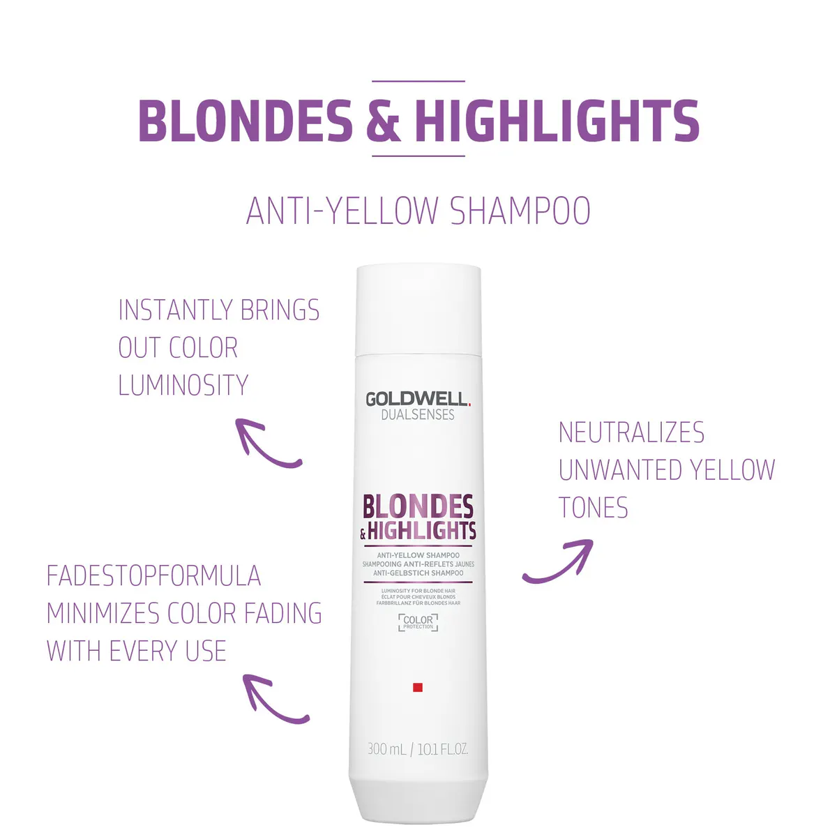 Goldwell Dualsenses Blondes & Highlights Anti-Yellow Shampoo 300ml, view 3