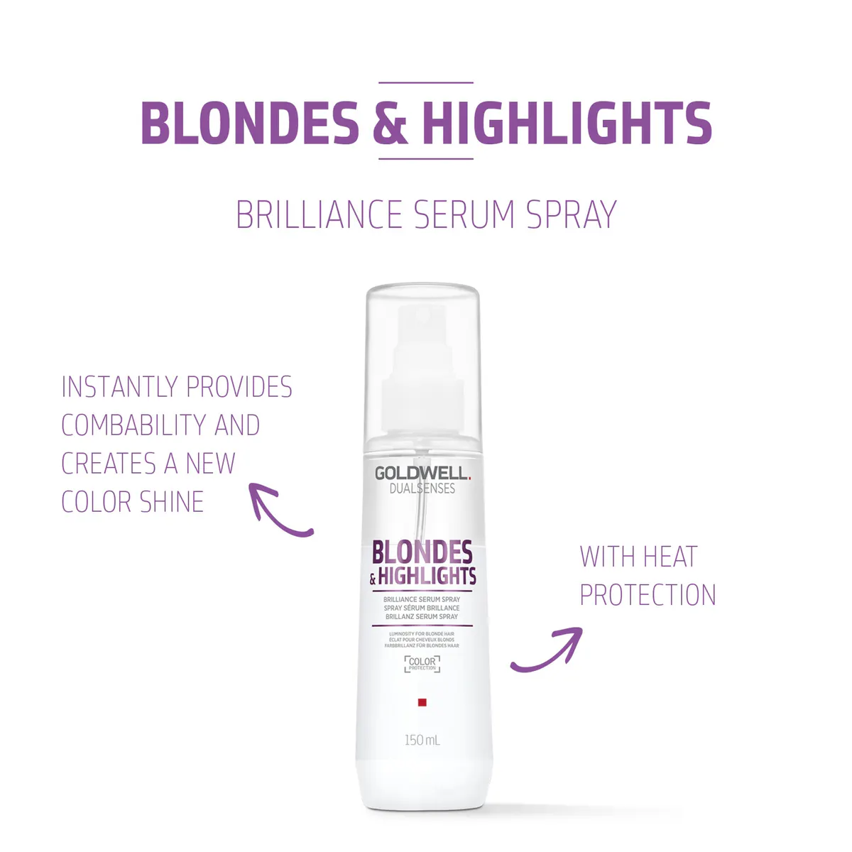 Goldwell Dualsenses Blondes & Highlights Brilliance Serum Spray 150ml, view 3