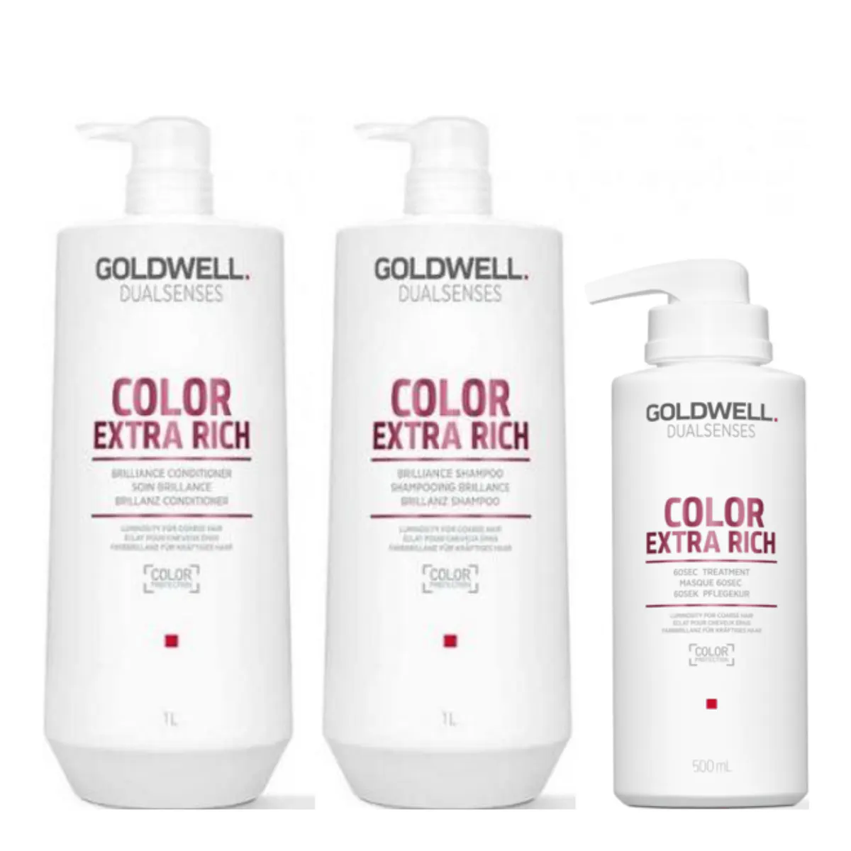 Goldwell Dualsenses Color Extra Rich Big Bottle Trio Bundle