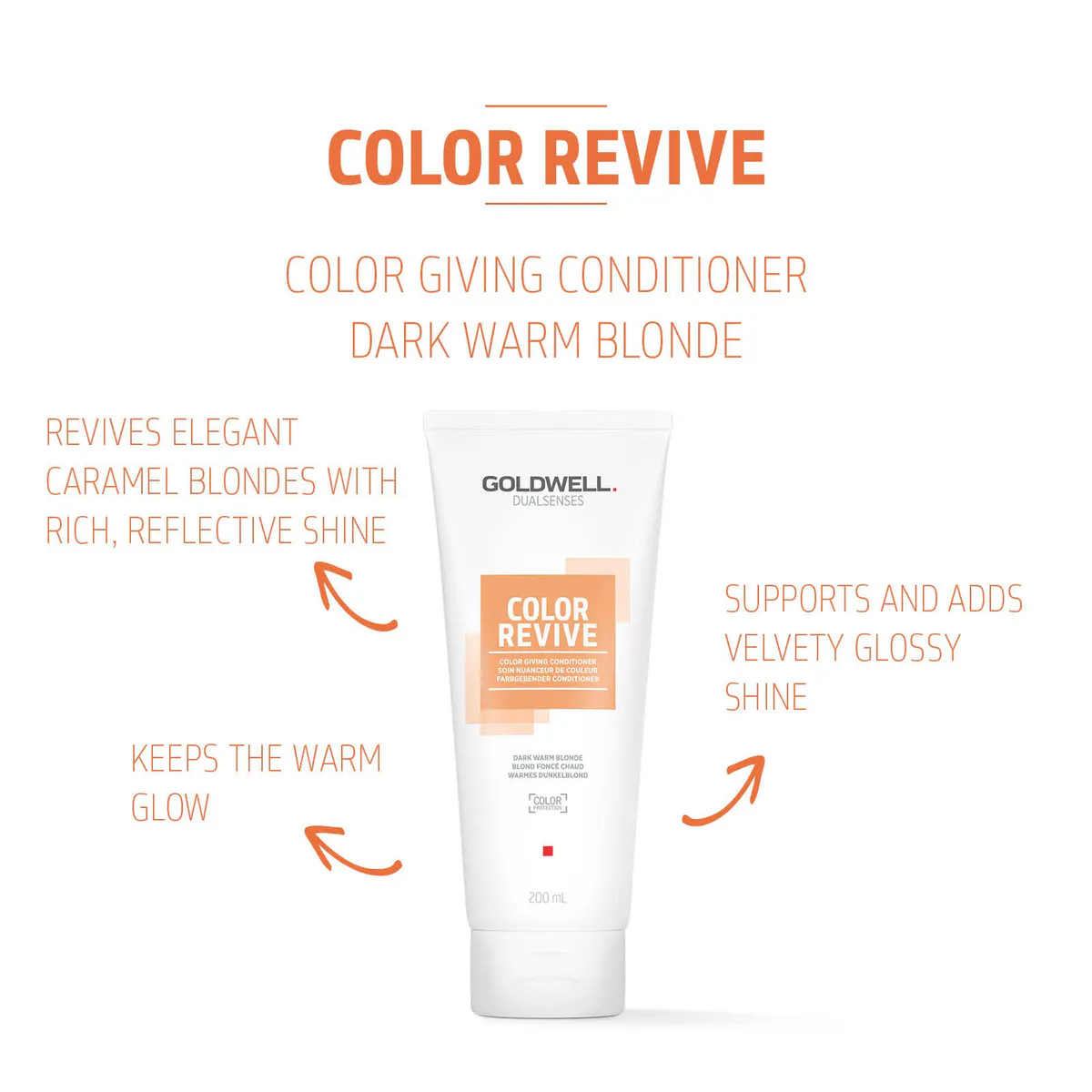 Goldwell Dualsenses Color Revive Conditioner - Dark Warm Blonde 200ml, view 3