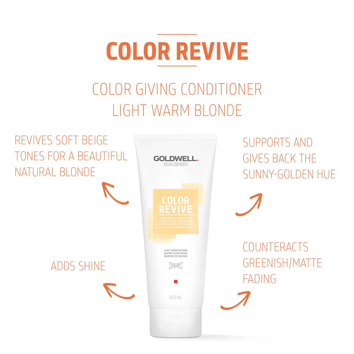 Goldwell Dualsenses Color Revive Conditioner - Light Warm Blonde 200ml, view 3