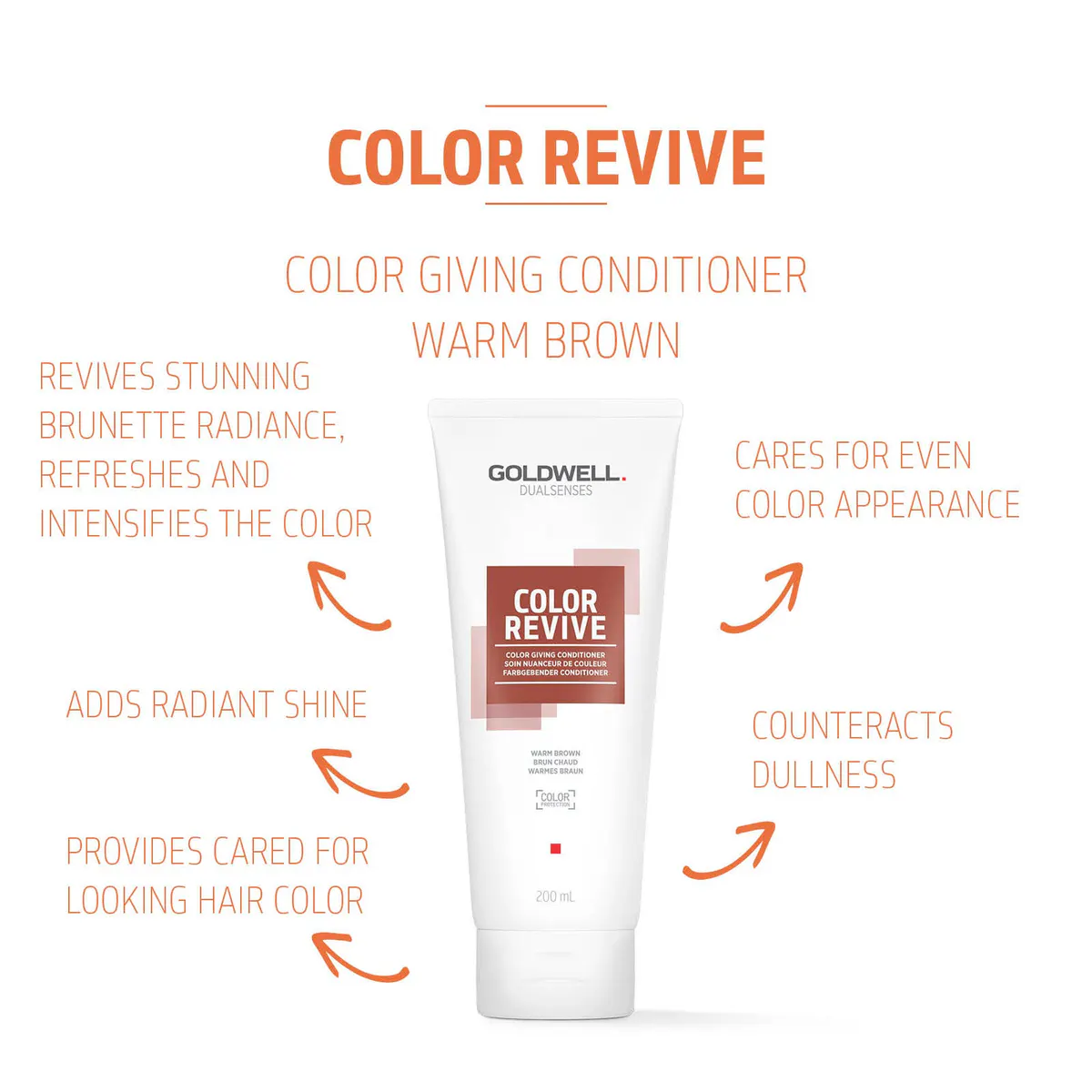 Goldwell Dualsenses Color Revive Conditioner - Warm Brown 200ml, view 3