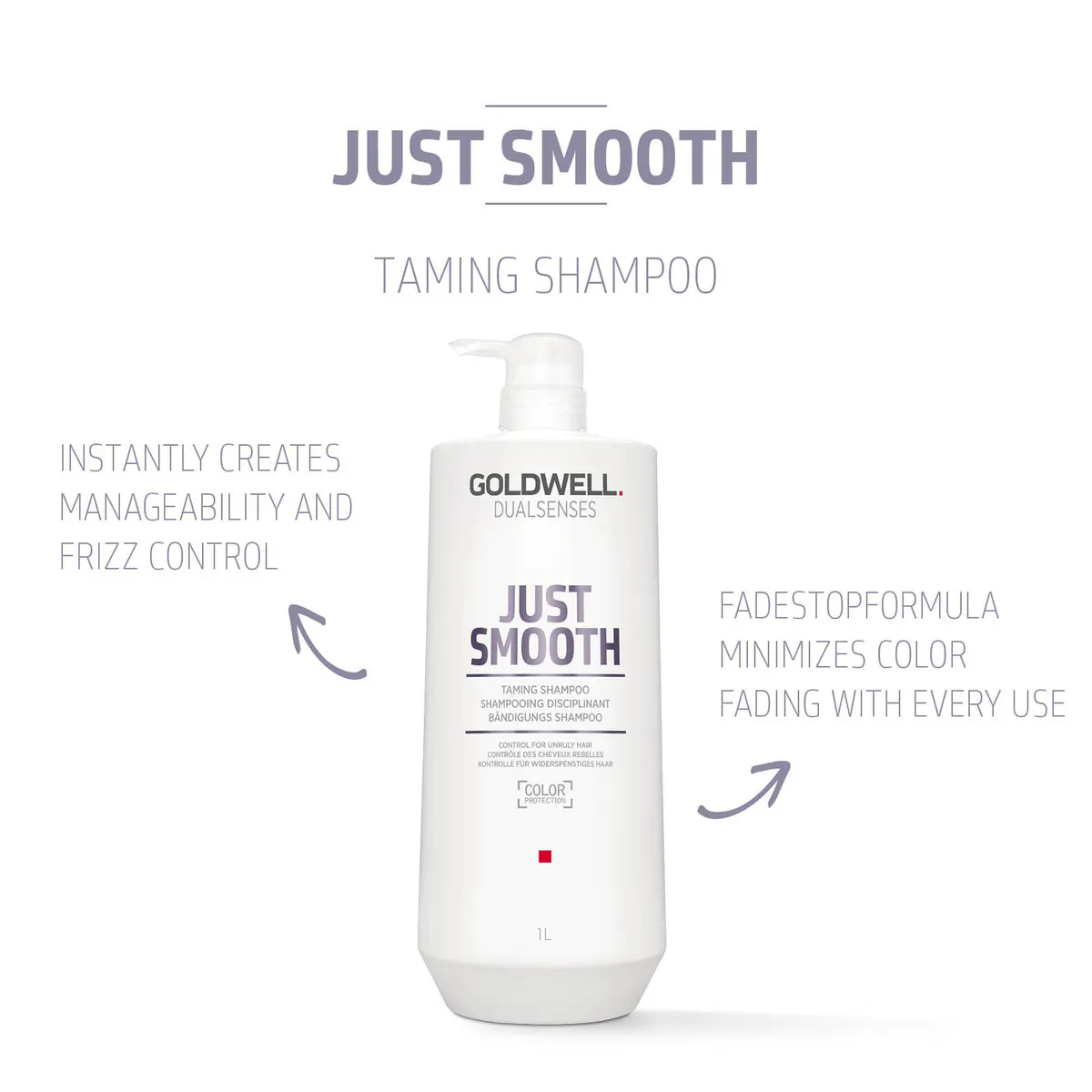 Goldwell Dualsenses Just Smooth Taming Shampoo 1000ml, view 3