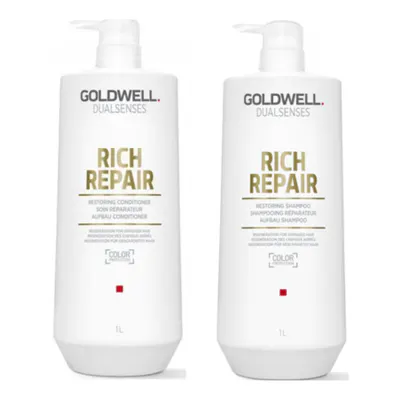 Goldwell Dualsenses Rich Repair 1 Litre Shampoo and Conditioner Bundle