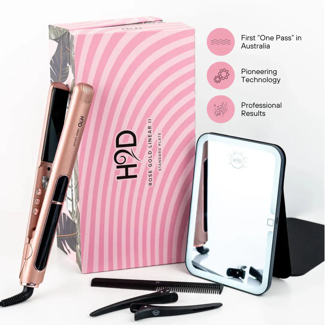 H2D Linear 11 Rose Gold Special Edition Hair Straightener, view 3