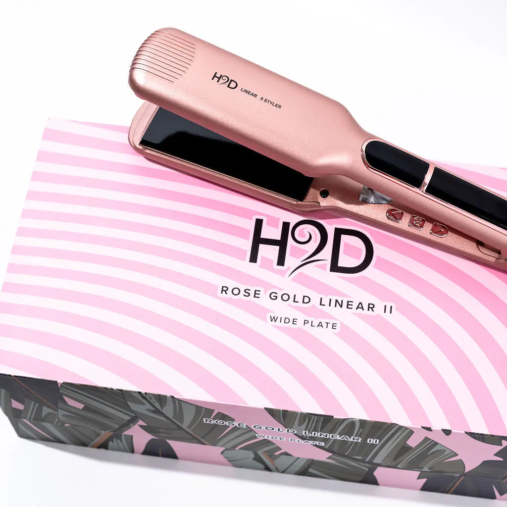 H2D Linear 11 Rose Gold Wide Hair Straightener, view 6