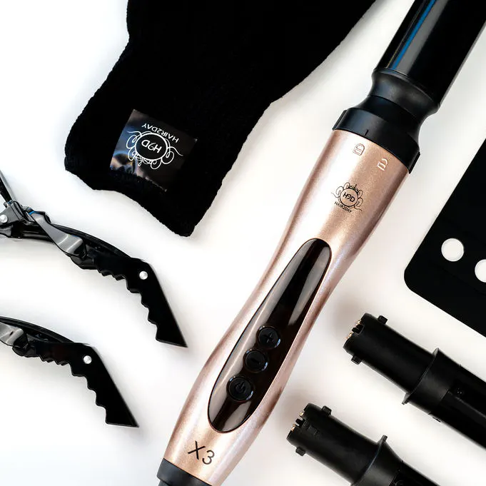 H2D Rose Gold X3 Professional Curling Wand, view 3