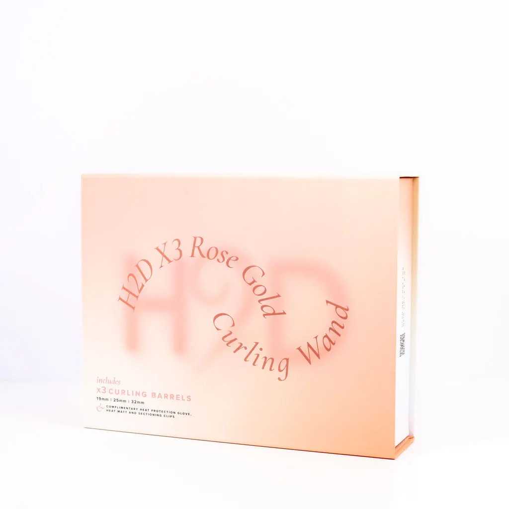 H2D Rose Gold X3 Professional Curling Wand, view 7