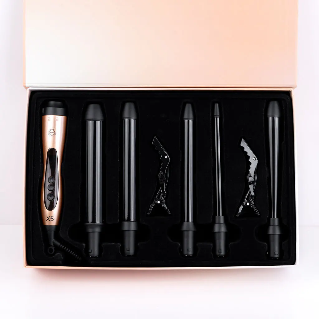 H2D Rose Gold X5 Professional Curling Wand, view 4