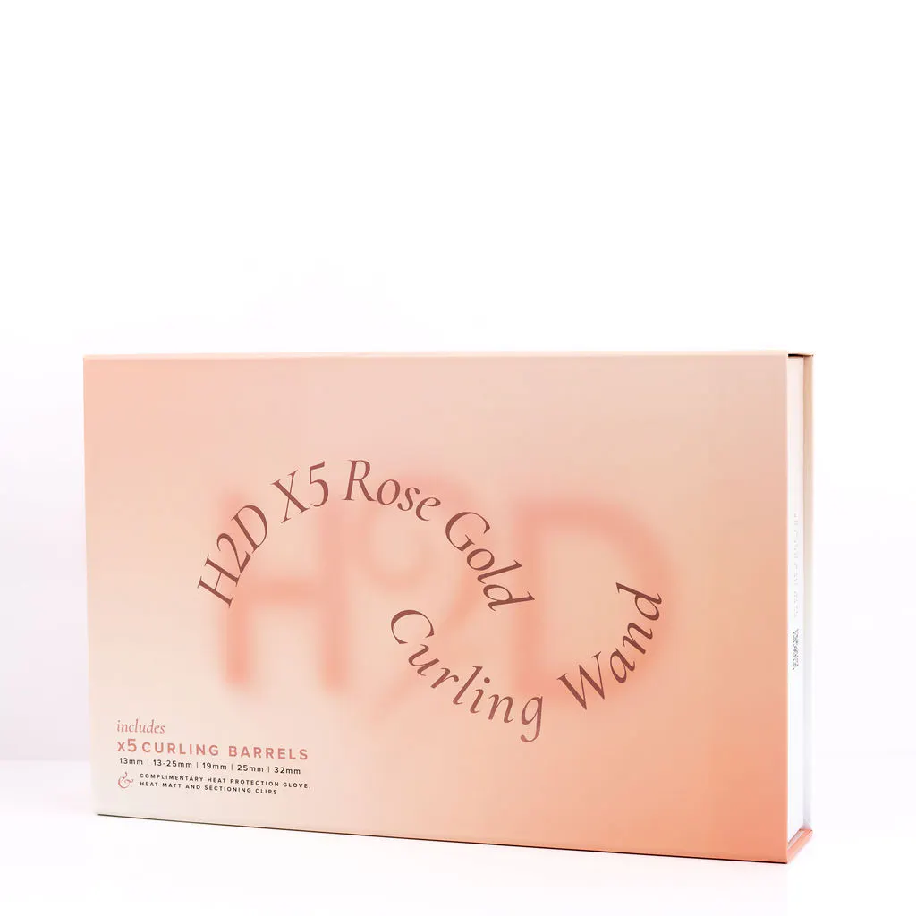 H2D Rose Gold X5 Professional Curling Wand, view 7