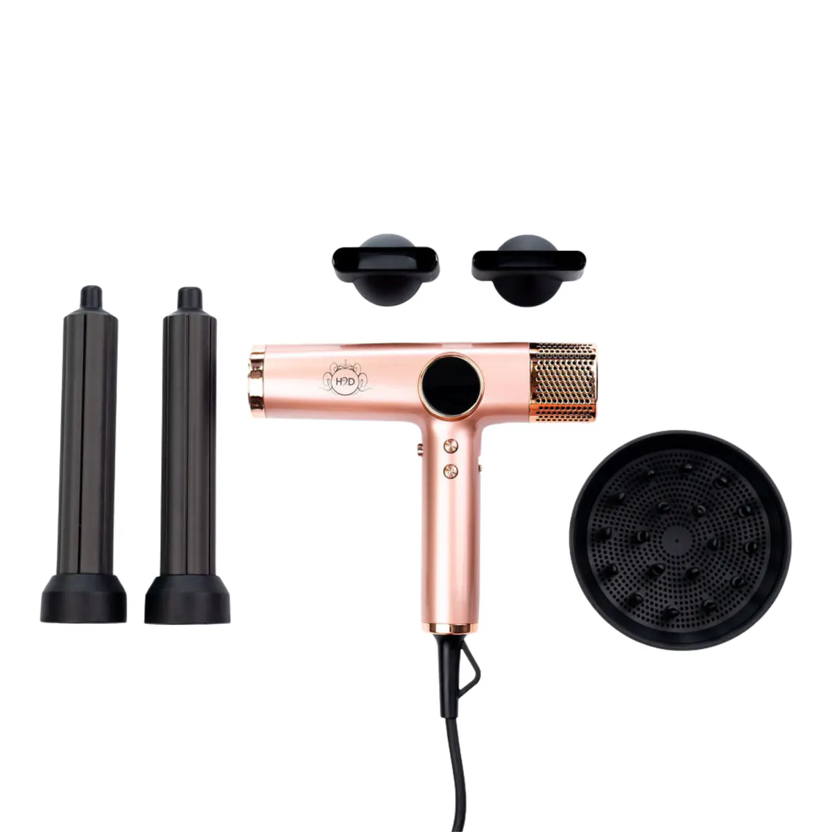 H2D Xtreme Four In One Hair Dryer + Styler - Rose Gold