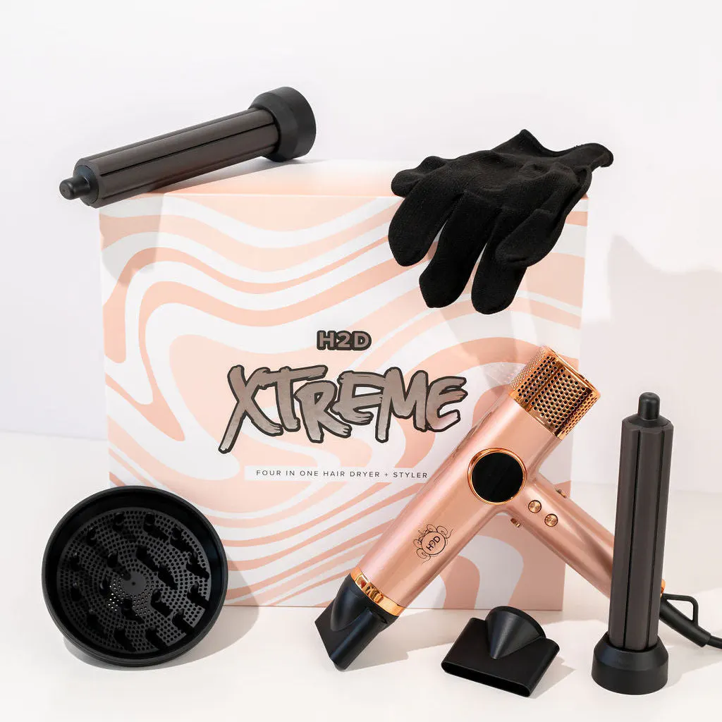 H2D Xtreme Four In One Hair Dryer + Styler - Rose Gold, view 2