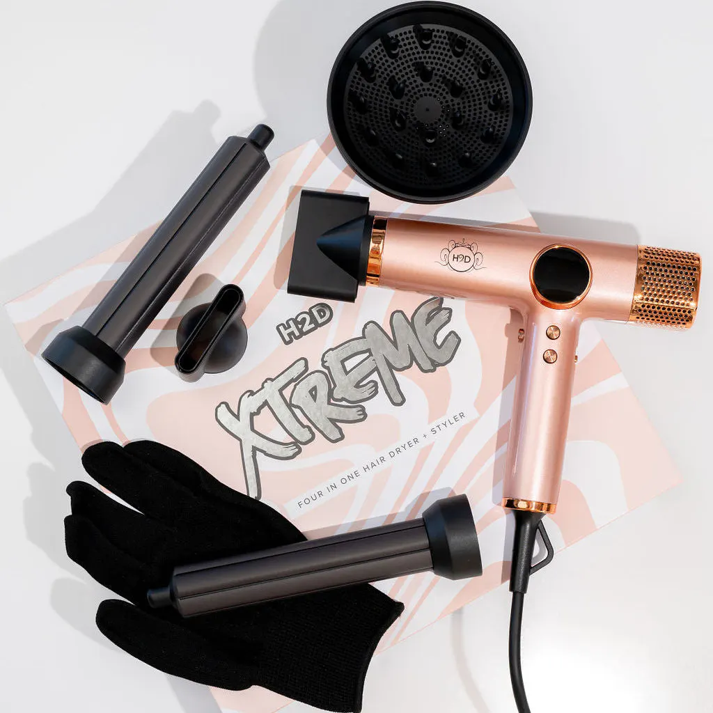 H2D Xtreme Four In One Hair Dryer + Styler - Rose Gold, view 6