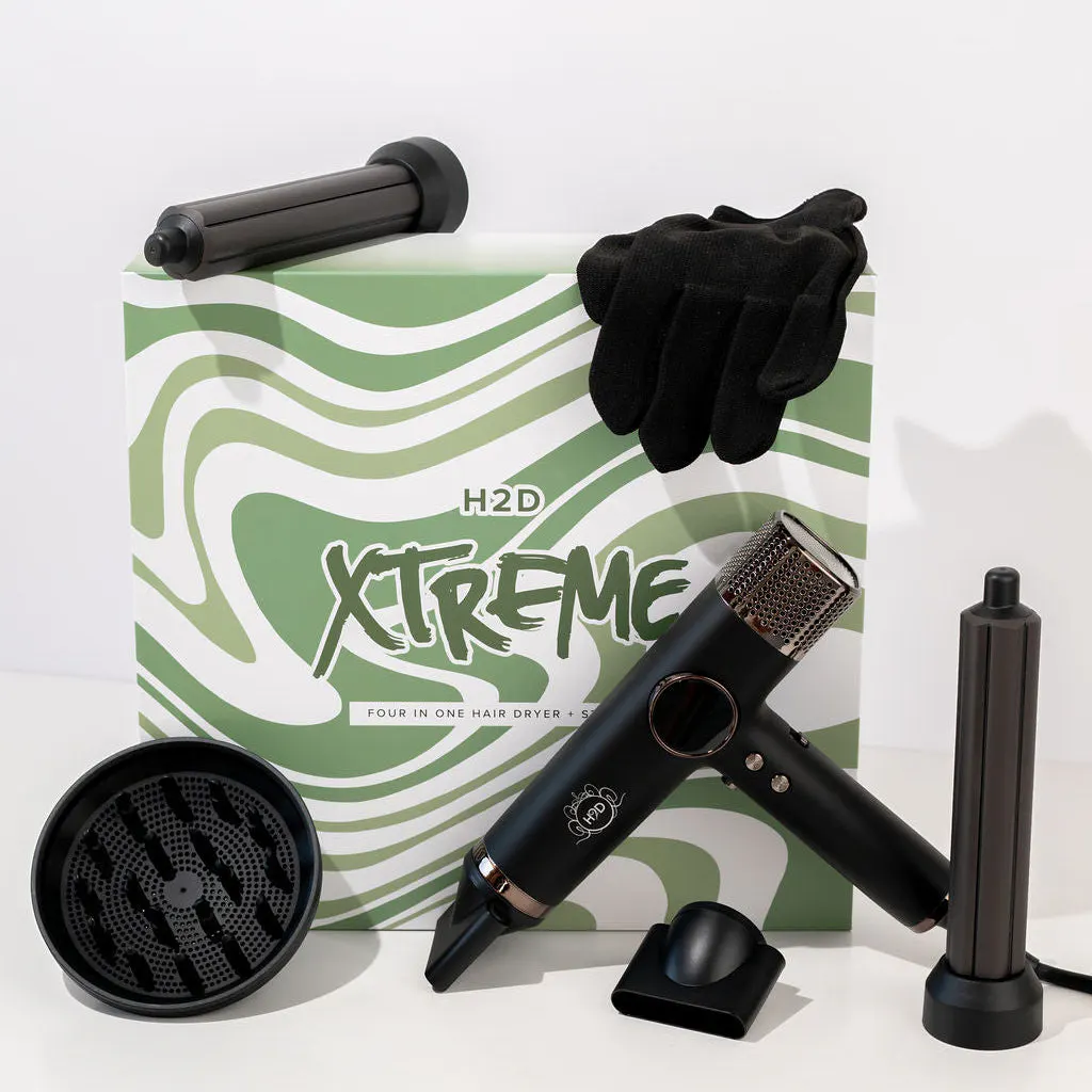 H2D Xtreme Four In One Hair Dryer + Styler - Black, view 2