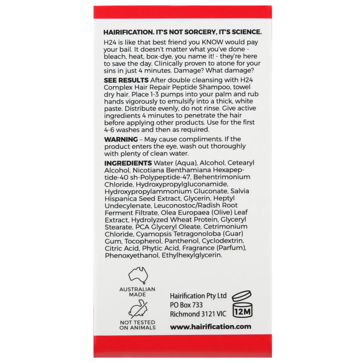 Hairification H24 Complex Leave-In Repair Mask 50ml, view 7
