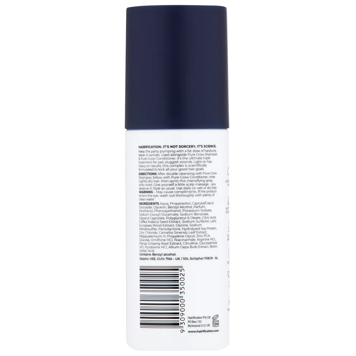 Hairification Pure Grow Leave-in Growth Intensifying Spray 150ml, view 5