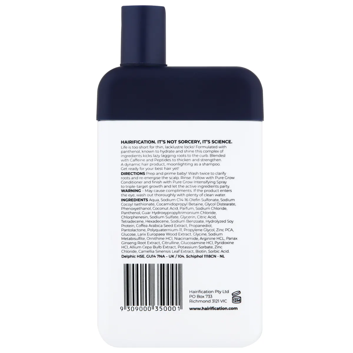 Hairification Pure Grow Shampoo 300ml, view 6